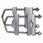 Doppelmastschelle 2er Set Stahl verzinkt Sat Mast Schelle bis 60 mm Mastschelle