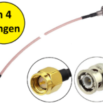 Koaxialkabel RG316-U mit 1 SMA- & 1 BNC-Stecker, 50 Ω - 30cm