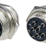 Mikrofon Einbaubuchse für Funkgeräte 6 Pol.