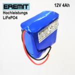 12V 4Ah LiFePO4 mit BMS EREMIT