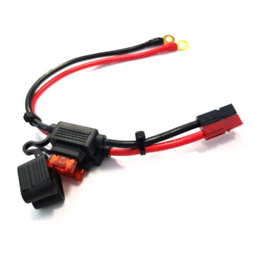 PowerPole®-Kabel mit KFZ-Sicherungen und Ringöse 40A