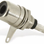 Cinch-Einbaubuchse, schwarz, 6 mm